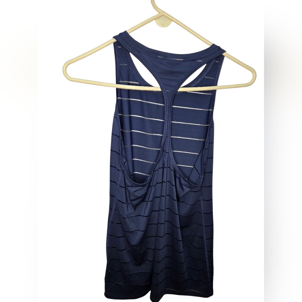 Athleta Blue Stripe Active Workout Tank Size S - Picture 2 of 3